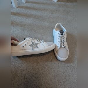 Vintage Havana Shoes With Gold And Sparkly Star Accents